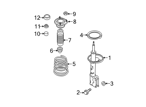 2005 Kia Spectra Struts & Components - Rear Pipe Diagram for 5531329000