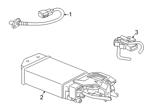 1998 Toyota Corolla Emission Components PCV Valve Diagram for 12204-22031