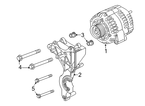 2009 Chevrolet Colorado Alternator Alternator Diagram for 25925948