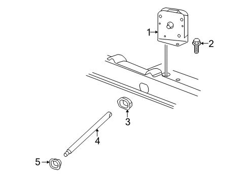 2009 Dodge Ram 3500 Spare Tire Carrier GROMMET-Spare Tire WINCH Tube Diagram for 52021669AB