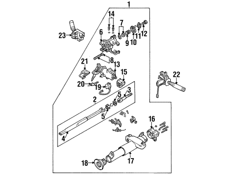 1992 Buick Skylark Steering Column, Steering Wheel Solenoid Diagram for 26041355