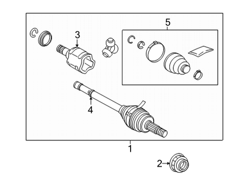 2022 Lexus NX350 Axle Shaft & Joints - Rear SHAFT ASSY, RR DRIVE Diagram for 42340-78030
