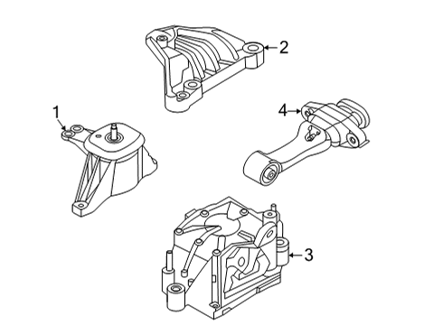 2022 Hyundai Tucson Engine & Trans Mounting BRACKET ASSY-TRANSMISSION MTG Diagram for 21830-N9640