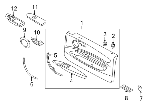 2008 BMW 128i Door & Components Trim, Inside Doorhandle, Lighttitan., Left Diagram for 51416962103