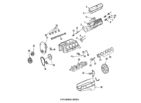 1984 Cadillac Fleetwood Engine Mounting Cover Diagram for 1619186