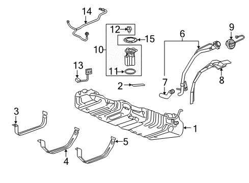 2006 Chevrolet Uplander Fuel Supply Insulator-Fuel Tank Diagram for 10321800