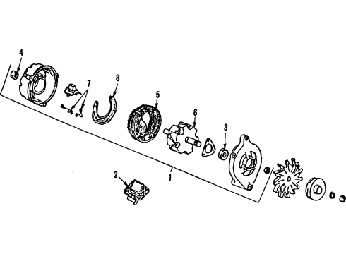 1990 Ford Tempo Alternator Alternator Diagram for E83Z-10346-B