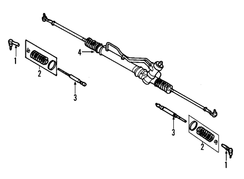 2011 Chevrolet Aveo P/S Pump & Hoses, Steering Gear & Linkage Inner Tie Rod Diagram for 95961355