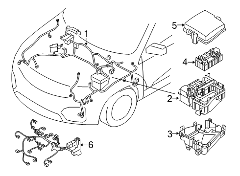 2020 Kia Sorento Wiring Harness Pcb Block Assembly Diagram for 91959C6300