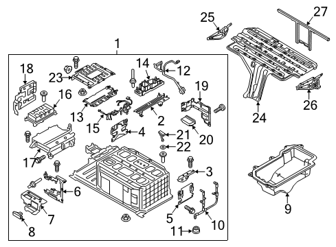 2017 Ford C-Max Battery Positive Cable Diagram for FM5Z-14290-C