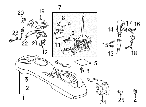 2005 Scion xA Switches Indicator Housing Cover Diagram for 33554-52040
