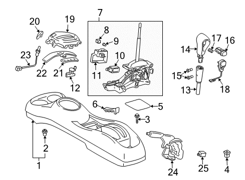 2005 Scion xA Switches Lamp Diagram for 35906-52020