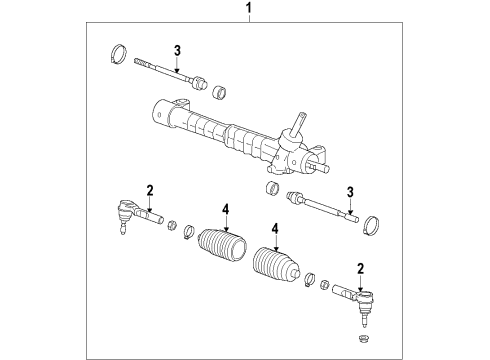 2013 Buick Regal Steering Column & Wheel, Steering Gear & Linkage Steering Gear Diagram for 22886743