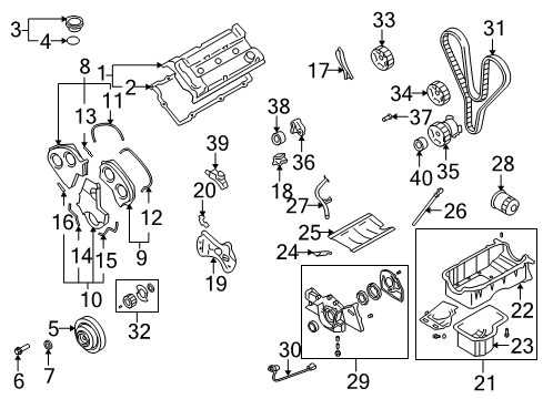 2005 Kia Amanti Senders Plate-Cylinder Block Diagram for 2143123500