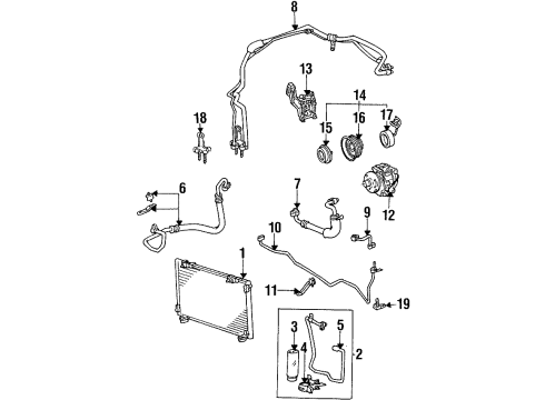 1994 Toyota Celica Air Conditioner Pipe Diagram for 88706-20120