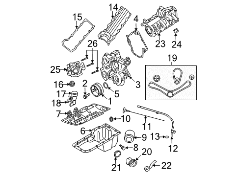 2005 Dodge Dakota Throttle Body Throttle Position Sensor Kit Diagram for 5017479AA