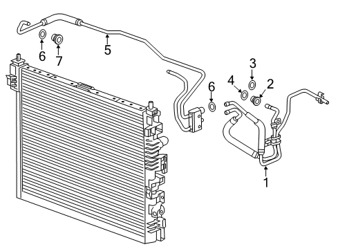 2018 GMC Terrain Oil Cooler Hose & Tube Assembly Diagram for 84354534