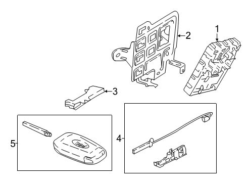 2018 Ford EcoSport Keyless Entry Components Control Module Diagram for HU5Z-15604-CN