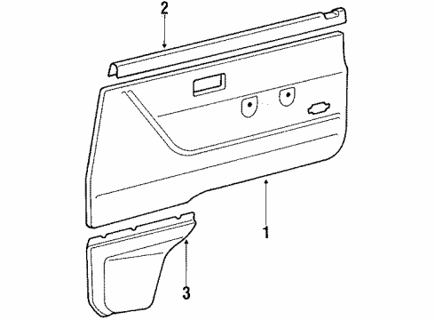 1986 Toyota Van Front Door Trim Armrest Diagram for 74250-20010-15