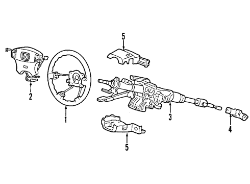 2006 Honda CR-V Steering Column & Wheel, Steering Gear & Linkage Column Assembly, Steering Diagram for 53200-S9A-A04