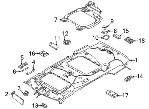 2022 Kia Carnival Interior Trim - Roof LAMP ASSY-CARGO Diagram for 92620A9500GYT