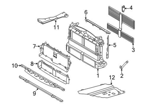 2022 Ford Maverick Radiator Support Horn Bolt Diagram for -W715314-S442