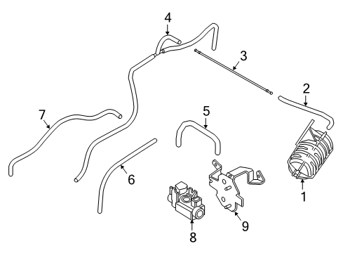 2019 BMW X6 Turbocharger Vacuum Hose Black Diagram for 11657847632