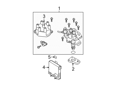 2000 Nissan Pathfinder Ignition System Reman Engine Control Module Diagram for 2371M-2W607RE