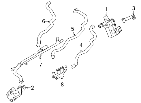2010 BMW 760Li Water Pump Support Diagram for 17117575389