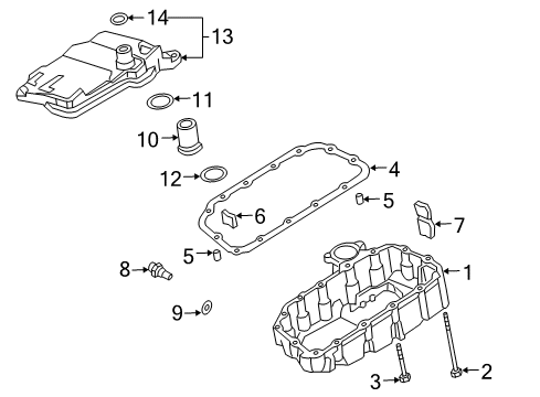 2001 Honda Insight Transmission O-Ring (19.20X1.90) (Nok) Diagram for 91301-P7X-003