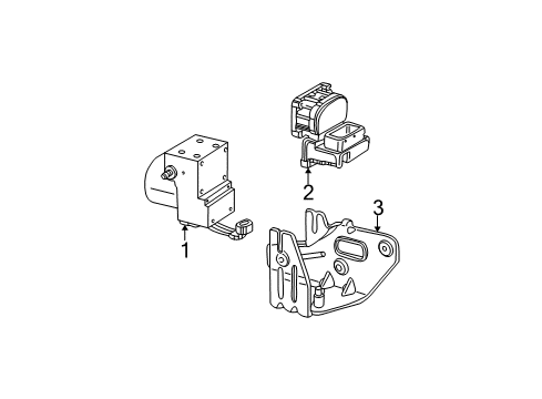 2002 Ford Taurus Anti-Lock Brakes Bracket Diagram for YF1Z-2C304-BA