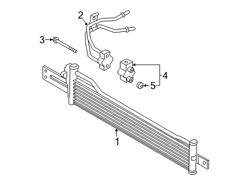 2020 Kia K900 Trans Oil Cooler Cooler Assembly-Oil Diagram for 25460B1300