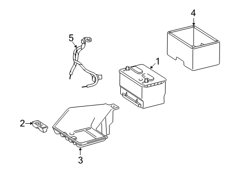 2012 Ram 2500 Battery Tray-Battery Diagram for 55372500AE