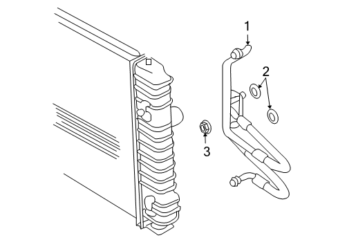 1997 Pontiac Sunfire Trans Oil Cooler Transmission Cooler Diagram for 22615813