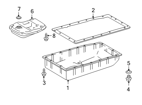 2013 Toyota 4Runner Case & Related Parts Pan Sub-Assembly, Transmission Diagram for 35106-0C010