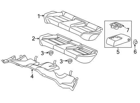 2020 Acura TLX Rear Seat Components Armrest (Sandstorm) Diagram for 82185-TZ3-A11ZB