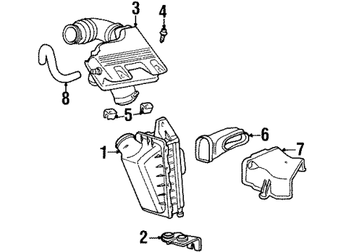 1999 Dodge Grand Caravan Air Intake Hose-Crank Case Vent Diagram for 4621690