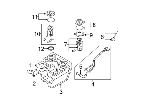 2008 Hyundai Santa Fe Fuel Supply Pedal-Accelerator Diagram for 32700-0W000