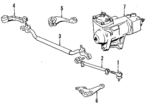 1994 BMW 525i P/S Pump & Hoses, Steering Gear & Linkage Exchange Hydro Steering Gear Diagram for 32131141813