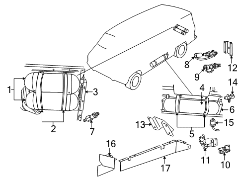 1997 Dodge B2500 Fuel System Components Valve-Manual SHUTOFF Diagram for 52127740AB