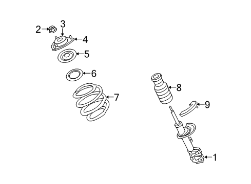 2013 Jeep Compass Struts & Components - Front *STRUT-FRONTSUSPENSION Diagram for 5168164AB