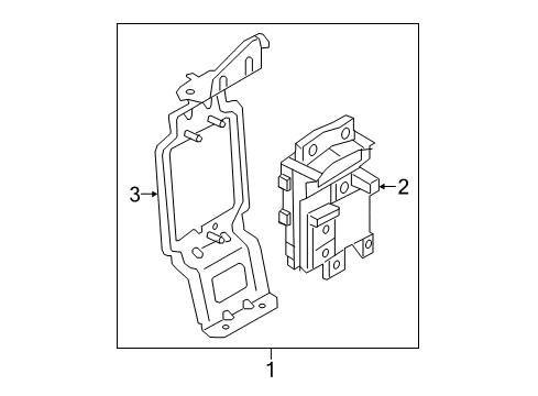 2015 Kia K900 Electrical Components Bracket-Wiring Mounting Diagram for 919903T030