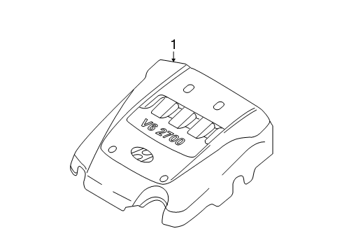 2005 Kia Sportage Engine Appearance Cover Engine Cover Assembly Diagram for 2924037250