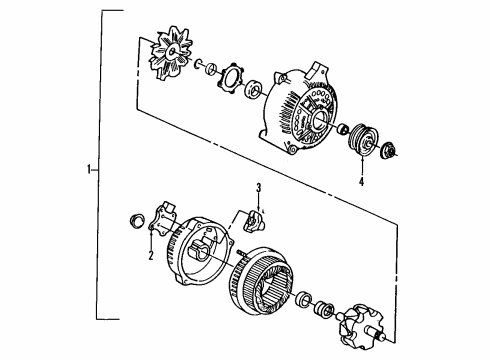 2004 Mercury Marauder Alternator Alternator Diagram for 3W3Z-10V346-ACRM