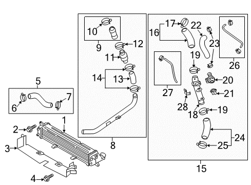 2020 Hyundai Elantra Intercooler Hose&Pipe Assembly-INTERCOOLER OULET Diagram for 28273-03010