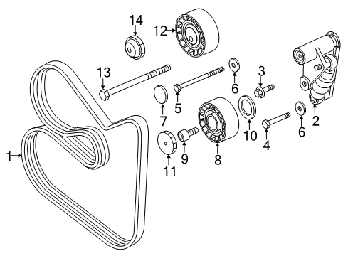 2008 BMW Z4 Belts & Pulleys Hex Bolt Diagram for 07119904533