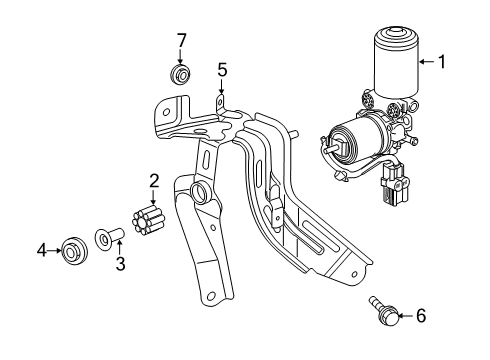 2021 Toyota RAV4 ABS Components Mount Bracket Diagram for 44590-42150