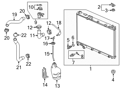 2019 Honda CR-V Powertrain Control Hose, Water (Upper) Diagram for 19501-5PH-A00