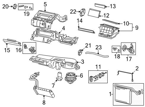 2006 Toyota Tacoma A/C Evaporator & Heater Components Servo Diagram for 87106-04040