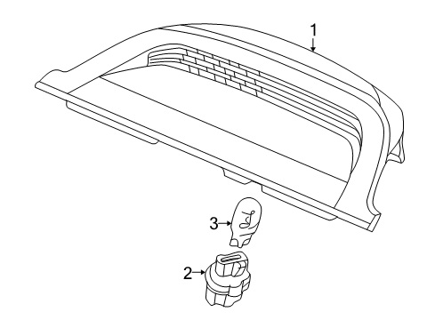 2002 Acura CL Bulbs Lamp Unit, High Mount Stop (Mild Beige) Diagram for 34271-S3M-A01ZC